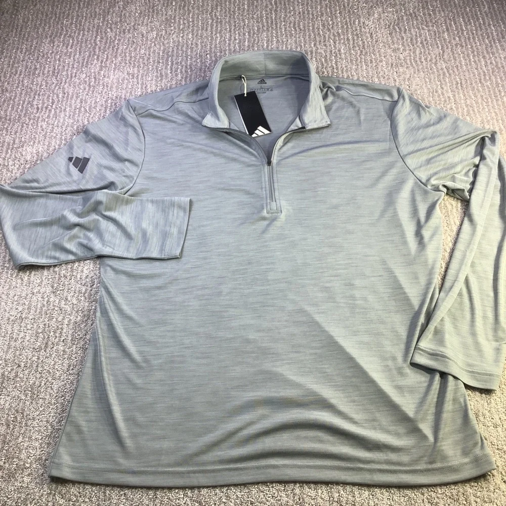 Adidas Golf 1/4 Zip Pullover Mens Long Sleeve Lightweight Baselayer Size‎ L NWT